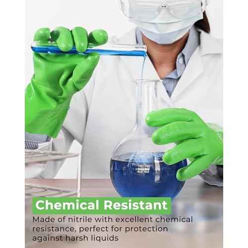 HANDLANDY Chemical Gloves, Heavy Duty Cleaning Gloves