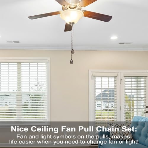 4 Pack Bronze Ceiling Fan Pull Chain Extensions 12 Inch Light & Fan Decor
