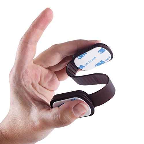 Child Safety Cabinet Locks (6 Pack) ? Adjustable Baby Proofing Strap Latches with Strong 3M Adhesive ? No Drill Childproof Locks for Drawers, Cabinets, Fridge, Door, Closet, Brown