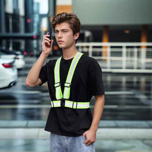 2.0 IN High Visibility Reflective Safety Strap for Construction, Running, Cycling