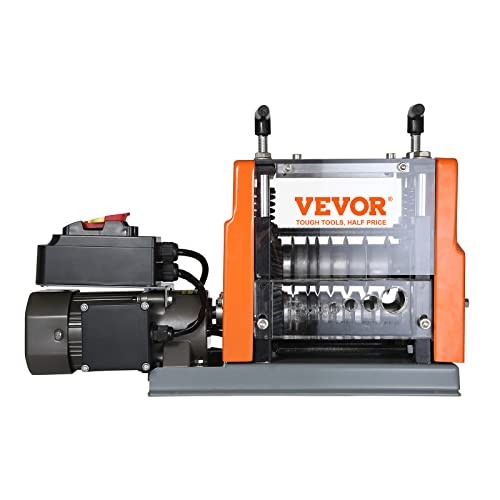 VEVOR Electric Wire Stripping Machine, 0.06''-0.98'' Automatic Wire Stripper, 60 W, Visible Stripping Depth Reference, 6 Round & 1 Flat Channels