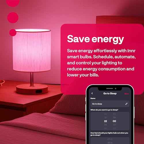 innr Zigbee A19 Smart Bulb, Works with Hue*, Alexa, SmartThings (Hub Required), White & Color, E26 LED Bulb, Color Changing Light Bulb, up to 16 Million Colors, Dimmable, 840 Lumen, 4-Pack