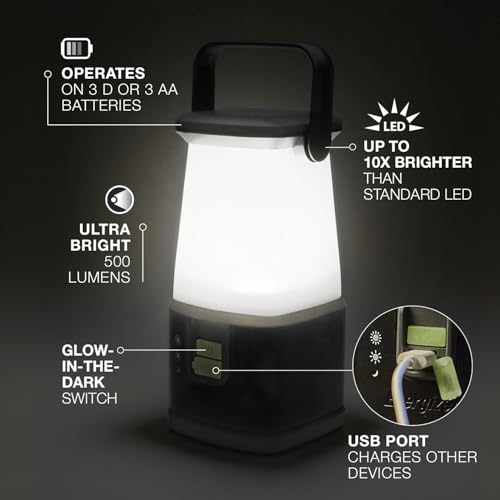 Energizer WeatherReady PRO-360 LED Camping Lantern Black 500 Lumens