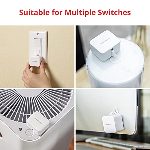 SwitchBot Smart Button Pusher - Bot White, App & Timer Control, No Wiring, Optional Hub