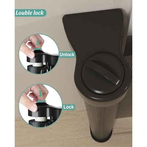 59 inch Retractable Baby Gates 34 inch Tall, Retractable Gate with Reinforced Strip Design to Prevent Crawling Through, 5 FT Retractable Dog Gate for Stairs, Doorways, Hallways, Indoor/Outdoor