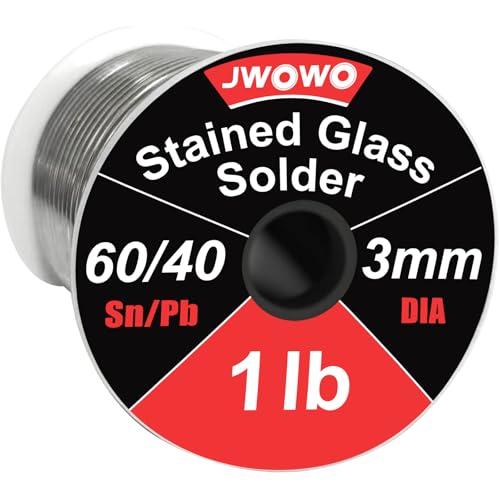 60/40 Solder for Stained Glass, 1/8"(3mm) Dia, 1 lb Spool