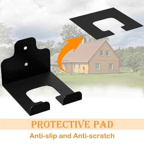 2 PCS Garage Organizer Trimmer Rack, Wall Mounted Tool Hanger for Grass Trimmer, Hedge Trimmer, Weed Whackers & Garden Tools ? Heavy Duty, Space-Saving, Anti-Rust Storage Rack for Garage & Home