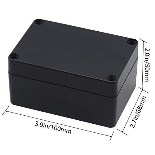 Zulkit IP65 Waterproof Outdoor Plastic Junction Box - Pack of 2, 3.94 x 2.68 x 1.97 Inch