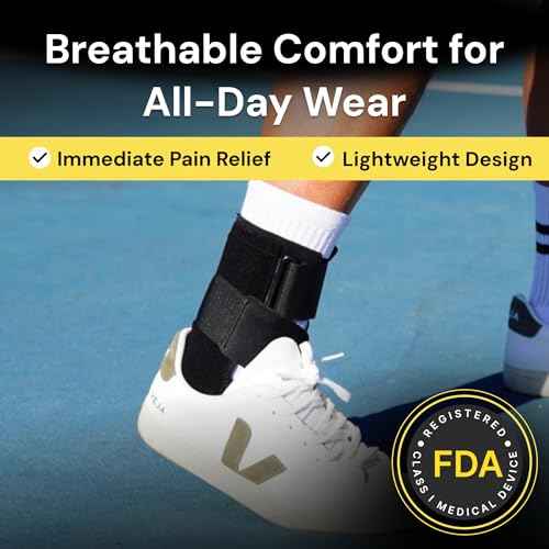 BraceUP Ankle Brace - Relieve Pain, Enhance Stability for Foot Pain, Sprained Ankle, Achilles Tendonitis, Men and Women