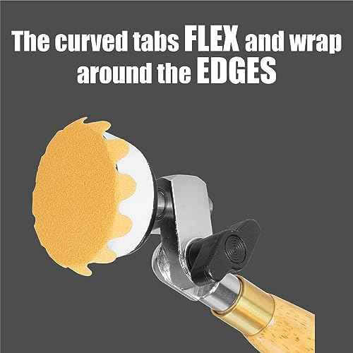 Keystone Flex Edge Gold 2 Inch Sanding Discs, Hook and Loop Wavy Sand Paper for Bowl Sanders and Drill Sanding Attachments, Prevent Shifting, Single Grit - 25 Pack (120 Grit)