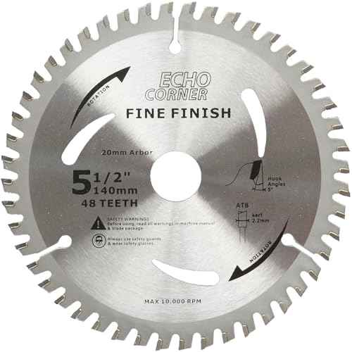 5-1/2" (20mm Arbor) Wood Cutting Circular Saw Blade 48-Tooth (Wood)