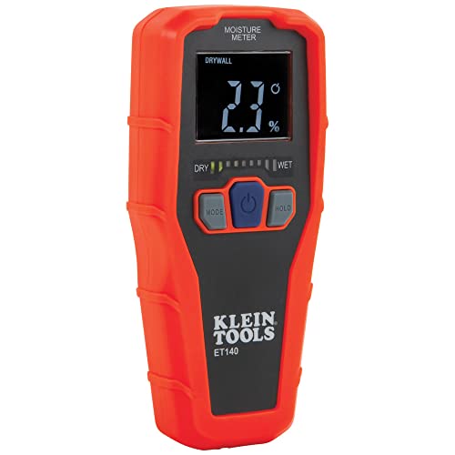Klein ET140 Pinless Moisture Meter for Building Materials, Detects Up to 3/4-Inch