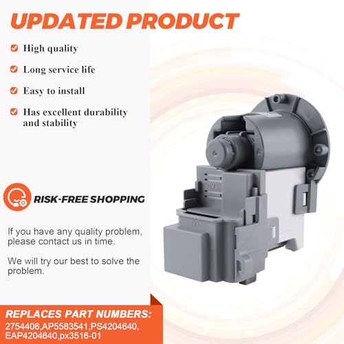 Beaquicy DC31-00054D DC31-00187A Washer Drain Pump Replacement for Samsung WA4 WA5 WF2 WF3 WF4 WF5