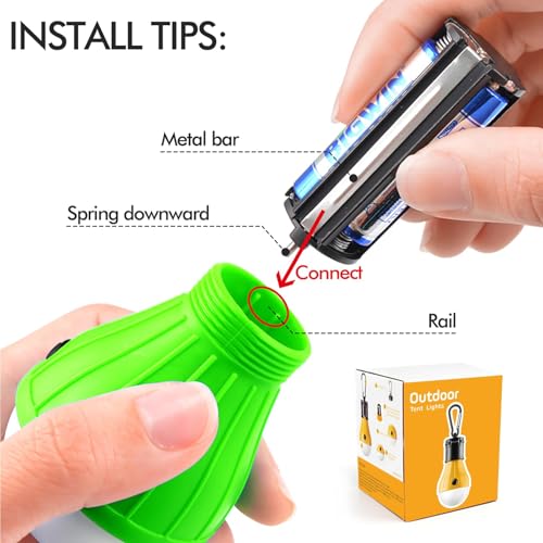FLY2SKY B-CLOSED-HOOK Portable LED Camping Light with Clip & Emergency Mode