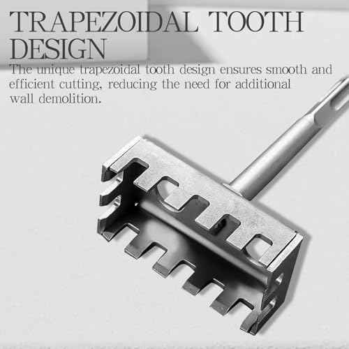 86 Junction Box Square Hole Punch Tool - Heavy-Duty Electric Hammer Drill Bit with Trapezoidal Teeth, No-Wall-Damage Quick-Cut Chisel for Electricians & Concrete Walls