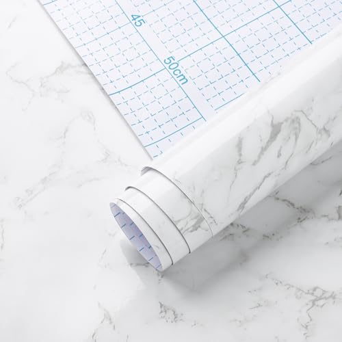 Timeet Marble Peel and Stick Wallpaper Countertop Contact Paper Removable Self Adhesive Wall Paper for Cabinet Furniture Kitchen (15.7" x 236.2")