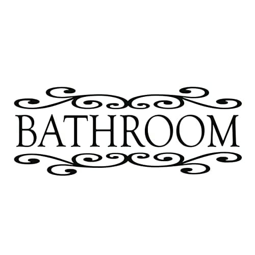 Thistle Brook Cottage Bathroom Door Decal - Wall Vinyl Lettering Decor 103