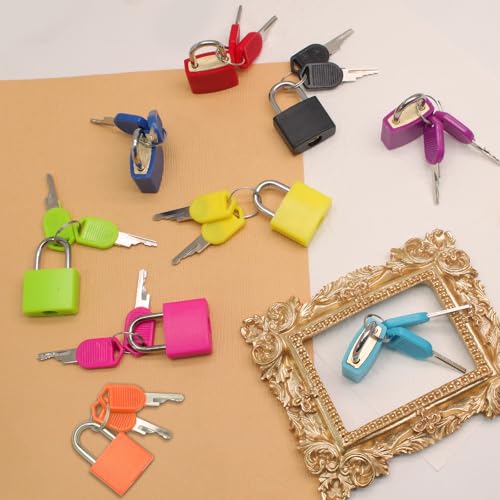 Bonsicoky 6 Pack Multicolor Suitcase Locks with Keys - Travel Security Locks