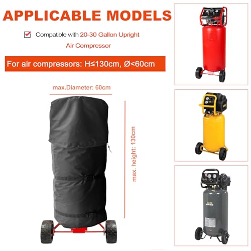 20-30 Gallon Air Compressor Cover, 600D Oxford Fabric Waterproof & Dustproof, All-Weather Protection, Two-piece Design for Upright Air Compressor
