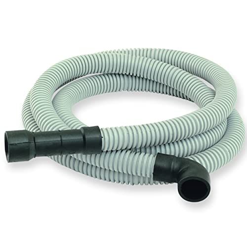 Eastman 8 ft Universal Dishwasher Drain Hose with 5/8/7/8/1 in. OD Fittings, 90° Rubber Elbow