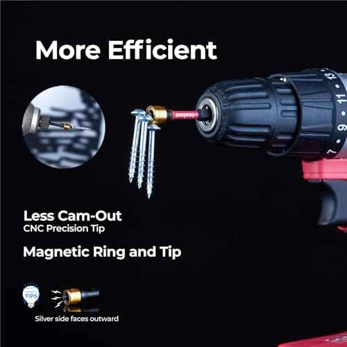 toolant Square Drive Bit Set, Square Impact Driver bits S2 Steel, Robertson Driver Bits Magnetic CNC Tips, Square 2 Impact Bit 1/4" Hex-Shank with Storage Box, 10pcs SQ2 2" Long