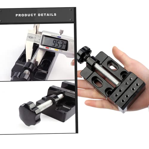 Mini Bench Clamp Flat Table Vice Adjustable Drill Press Vice for DIY Jewelry Walnut Nuclear Drilling Carving Watch Repair Tool