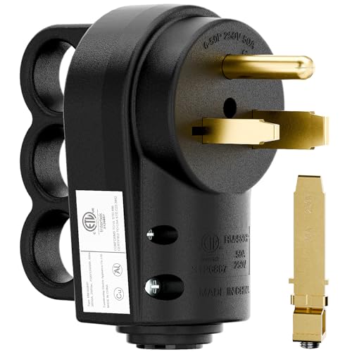 2-in-1 NEMA 6-30P/6-50P Welders Plug 30A/50A 250V ETL Rewirable Male Power Cord