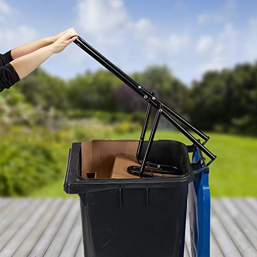 Manual Waste Compactor for Household Trash Bins 60-240L - Steel Black