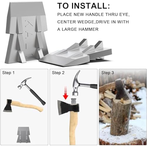 5 Pcs Safety Hammer Handle Wedge,Ybenlld Concial Handle Metal Wedges,Mauls Handle Wedge Kit for Hammer Axe Claw Sledge Handle