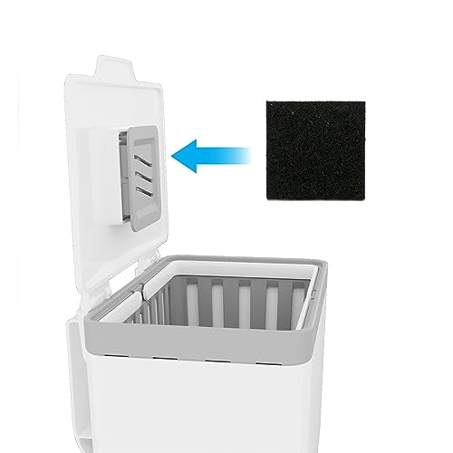 Glad Charcoal Filters for Compost Bins (2.56 in Squares) 12 Pack Replacement Pads - 2 Year Supply, Refill Set