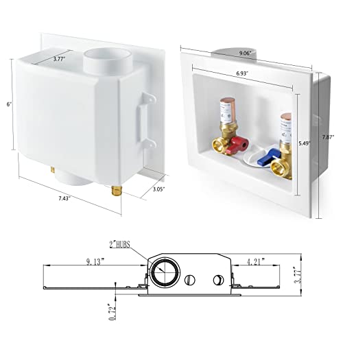 EFIELD PEX-A Expansion Copper Arrestor Washing Machine Outlet Box 1/2"