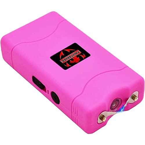 FIGHTSENSE Super Heavy Duty 35 Billion Mini Stun Gun for Self Defense with Bright Led Flashlight, Rechargeable Battery, Nylon Holsters with Belt Loop for Easy Cary
