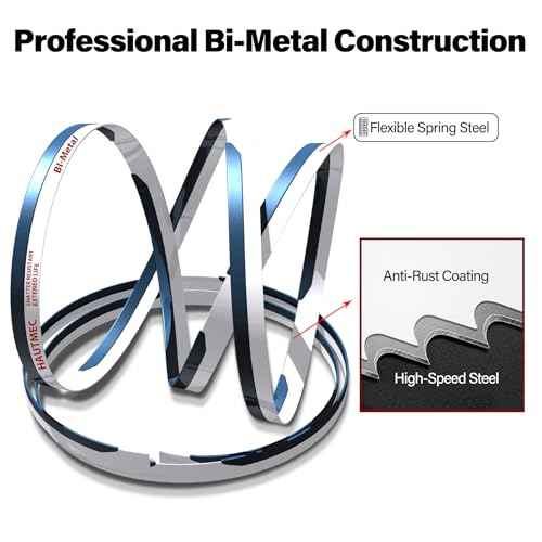 HAUTMEC 12" Hacksaw Blades 18 TPI ? 10 Pack Bi-Metal Replacement Blades with High-Speed Steel Teeth and Spring Steel Body, Professional Grade, Fits Most Hacksaw Frames