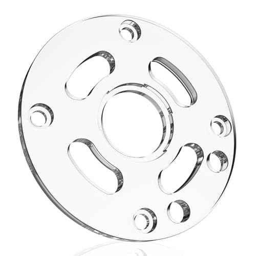 DNP613 Router Sub Base Compatible With DEWALT 20V Compact Routers Round Subbase, Adopts a Transparent Design Ensure Maximum Visibility in Operation - for DEWALT 611 Router Models (Round)