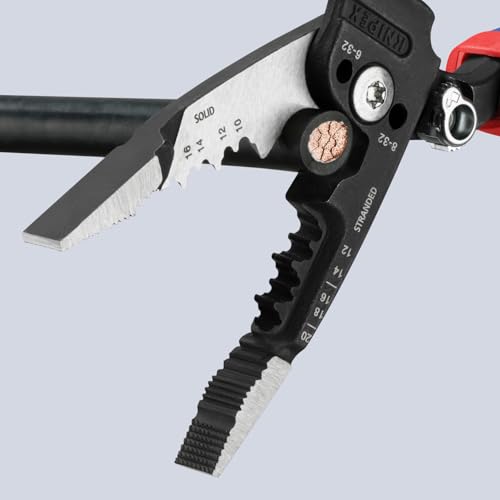 KNIPEX Forged Wire Stripper 8-Inch with Comfort Grip - Pack of 1