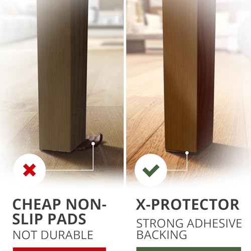 X-PROTECTOR Non Slip Furniture Pads ? 12 Premium Furniture Grippers 3"! Best SelfAdhesive Rubber Feet Furniture Feet ? Ideal Non Skid Furniture Pad Floor Protectors ? Keep Furniture in Place!