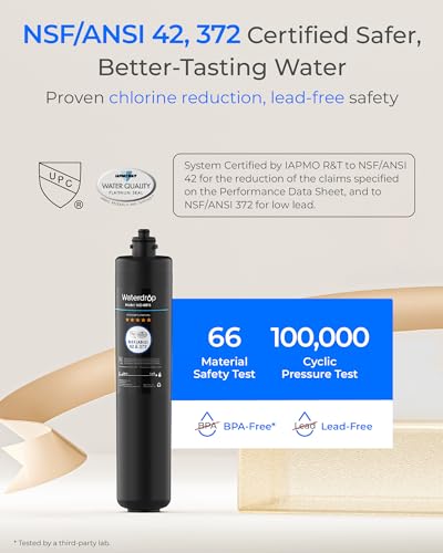 Waterdrop RF15 Water Filter Replacement - Black, Compatible with 15UA/15UB/15UC
