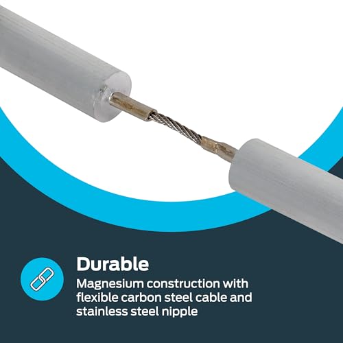 Eastman 42 Inch Flexible Magnesium Anode Rod with 3 in NPT Stainless Steel Nipple - Water Heater Accessory