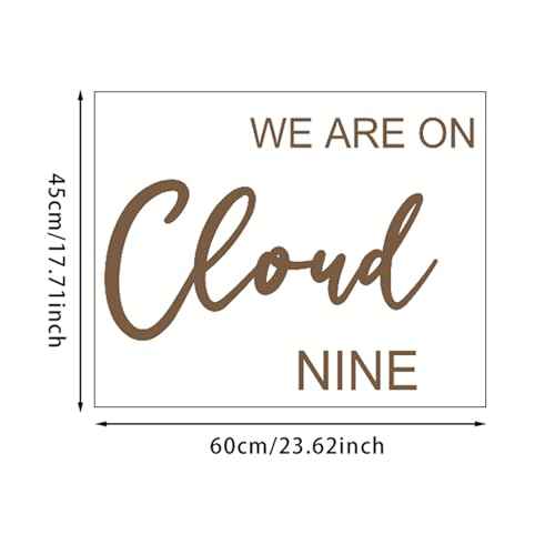 We are On Cloud Nine Decal, We are On Cloud Welcome to Baby Shower Sign, Baby Shower Decor,Gender Reveal Party Stickers, Engagement Photo Booth Backdrop.