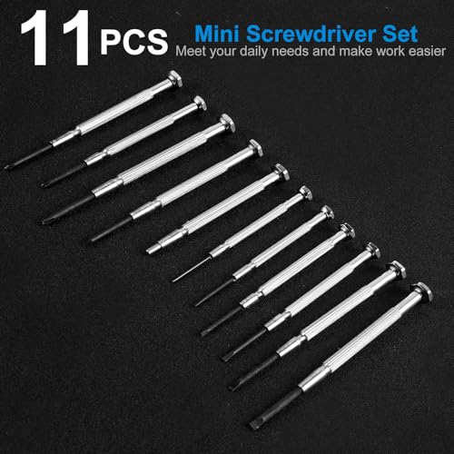 Jotyua 11-Piece Precision Screwdriver Set for Watches, Glasses, Electronics