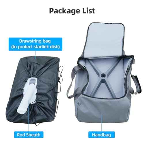 XTAR HB2 starlink bag keeps all your Starlink gear together and safe,Starlink carry bag with drawstring pocket to protect the starlink Gen 2 dish (NOT For GEN 3,ONLY suitable for GEN 2)
