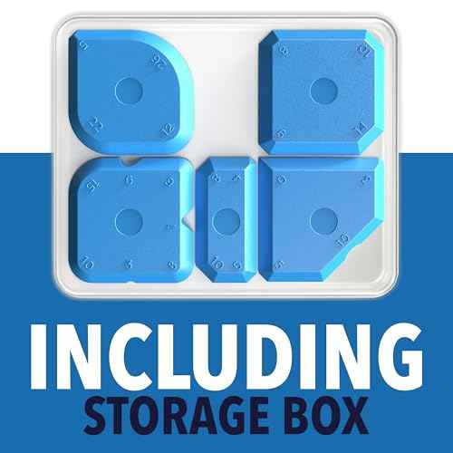 Silicone Caulking Tool Set ? 5-in-1 Sealant Finishing Tool Kit | Caulk Remover, Grout Scraper & Applicator for Bathroom, Kitchen, Window, Sink, Tile & Joint | Professional Silicone Tools