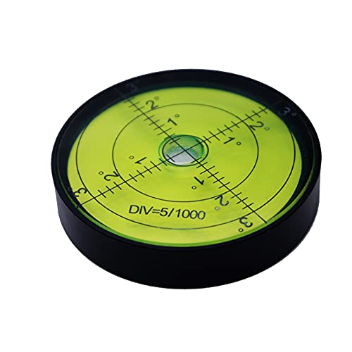GEONASSUR 60mm Circular Bubble Level in Black Aluminum