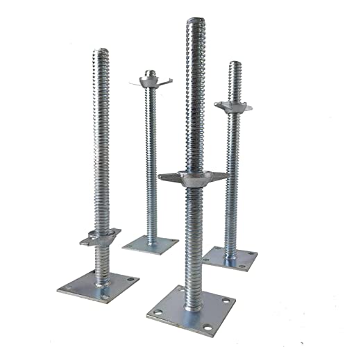 GaeaAuto 18-Inch Solid Steel Adjustable Leveling Jack Set for Scaffold Stability