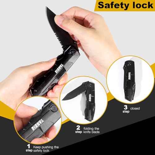 Gift for Dad/Men/Kids, Multitool Pocket Knife with Switch Blades, Can Opener, Wire Cutter, Plier Screwdrivers, Fishing Knife for Camping Hunting