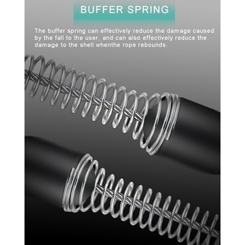 11FT Self Retracting Lifeline RTOVZON Fall Arrest Fall Protection Steel Wire Rope Heavy Duty Retractable Lanyard, Roofing Lifeline, SRL, Safety Lanyard