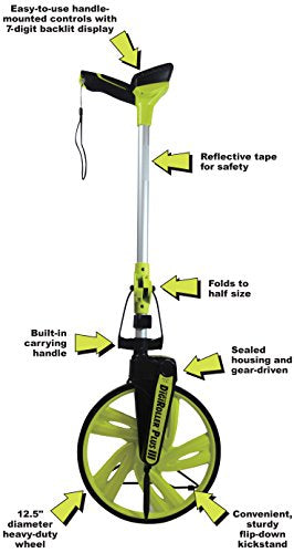 DigiRoller Plus III 12.5in Measuring Wheel with Backlit Display — Estimator Pro, Feet/Inches/Metric