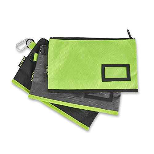 AWP Heavy Duty Utility Pouches, Tool Pouches with Carabiner Hooks, Tool Belt Accessory, Pack of 3