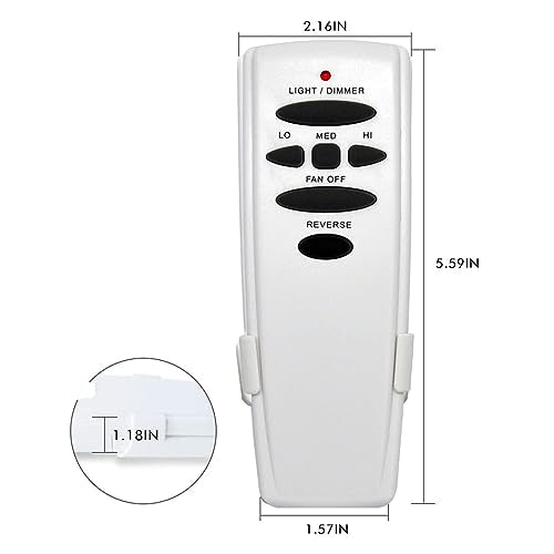 UC7078T Ceiling Fan Remote Control Replacement for Hampton Bay - with Reverse (Transmitter Reverse) Brand Breeze Bay