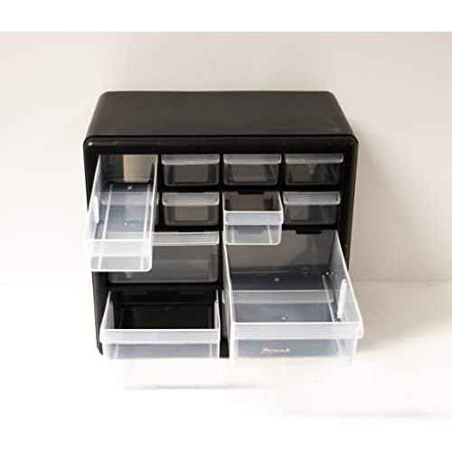 Homak 12-Drawer Parts Organizer, Black, HA01012001